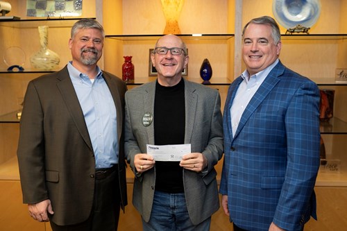 L-R - Jeff Coalson, Financial Advisor at Pinnacle Financial Partners; Burt Rosen, Knox Area Rescue Ministries; Mike DiStefano, Knoxville President at Pinnacle Financial Partners
