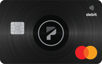 Debit card designed like a vinyl record